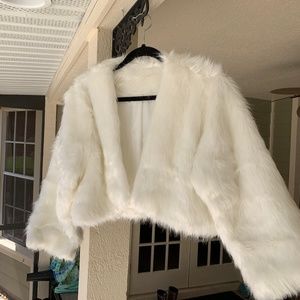 Furry crop coat